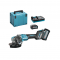 Акумулаторен безчетков ъглошлайф Makita GA041GM201, XGT 40 V max, 125 mm, X-LOCK, 2 × 4,0 Ah / GA041GM201